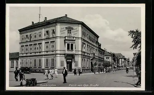 AK Zweibrücken, Franz-von-Epp-Strasse, Hotel Deutsches Haus
