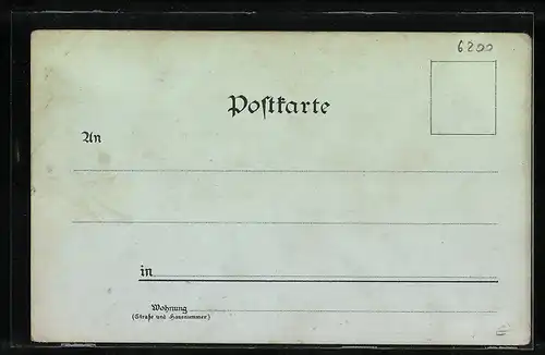 Lithographie Wiesbaden, Neues Theater, Colonnaden