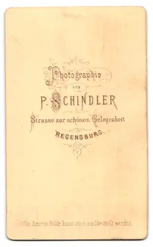 Fotografie P. Schindler, Regensburg, Bürgerlicher Herr mit Zwicker