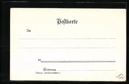 Lithographie Karlsruhe, Schlossgartensee, Schloss, Schlossthurm