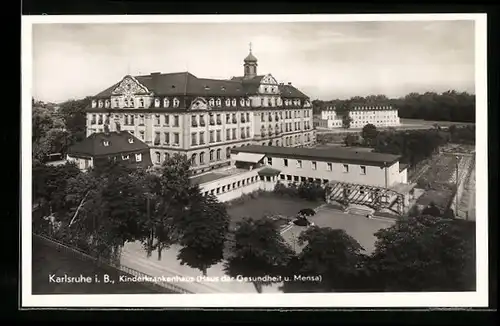 AK Karlsruhe i. B., Kinderkrankenhaus, Haus der Gesundheit und Mensa