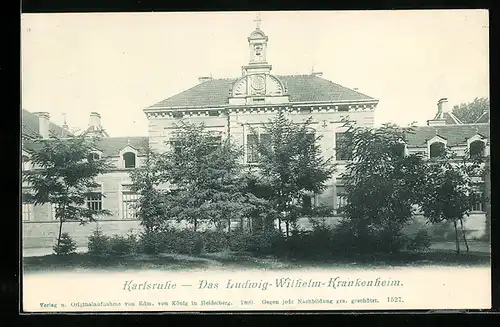 AK Karlsruhe, das Ludwig-Wilhelm-Krankenheim