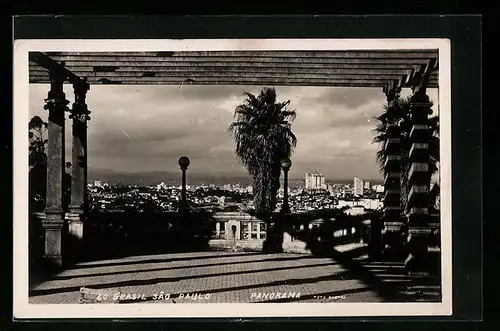 AK Sao Paulo, Panoramablick von einer Aussichtsterrasse