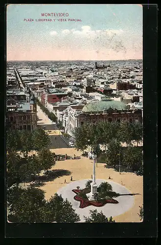 AK Montevideo, Plaza Libertad y vista Parcial