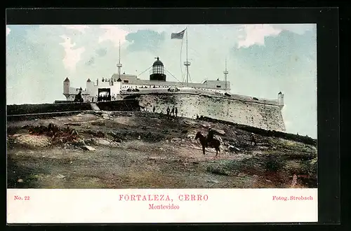 AK Montevideo, Fortaleza, Cerro, Reiter zu Pferde