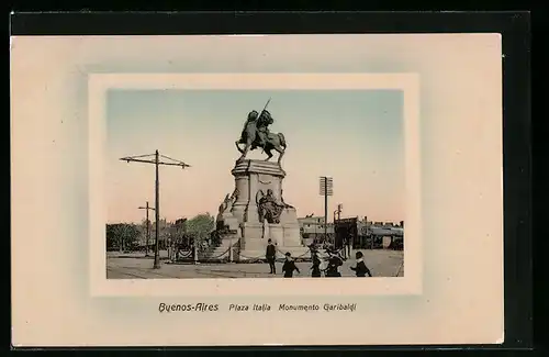 AK Buenos Aires, Plaza Italia, Monumento Garibaldi