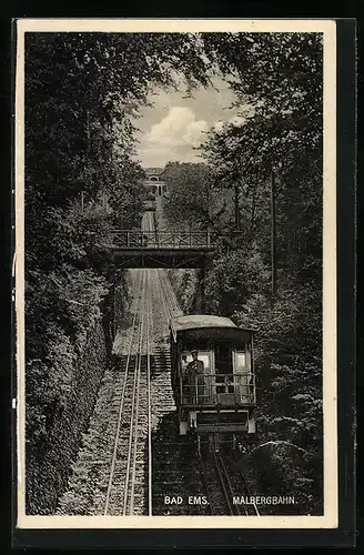 AK Bad Ems, Blick auf die Malbergbahn