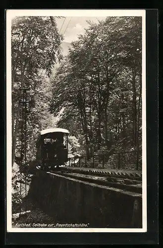 AK Karlsbad, Partie der Seilbahn zur Freundschaftshöhe