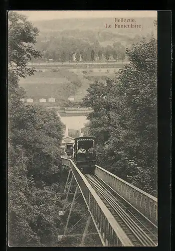 AK Bellevue, Le Funiculaire, Bergbahn