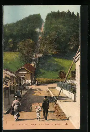 AK Mont-Dore, Le Funiculaire, Bergbahn & Talstation