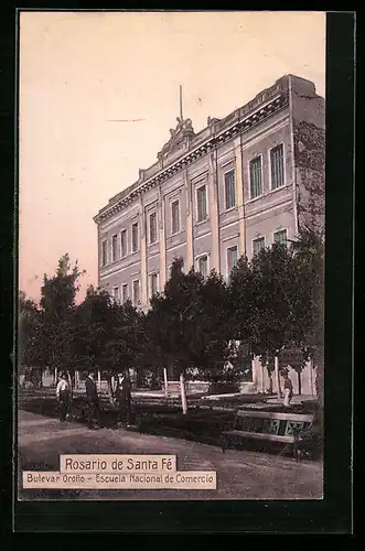 AK Rosario de Santa Fé, Bulevar Orono, Escuela Nacional de Comercio