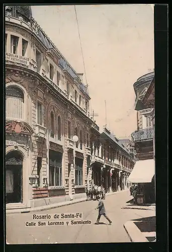AK Rosario de Santa Fé, Calle San Lorenzo y Sarmiento