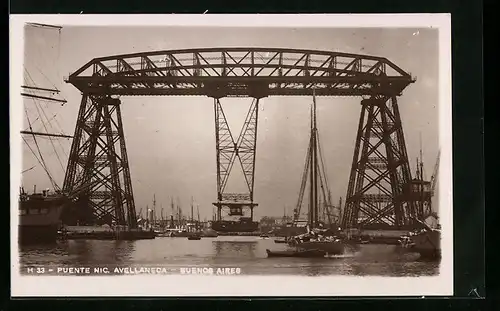 AK Buenos Aires, Puente Nicolas Avellaneda, Schwebebrücke