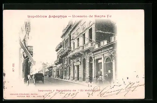 AK Rosario de Santa Fé, Imprenta y Redacción de El Municipio