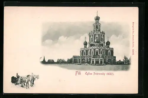 AK Fili - Moskau, Pokrowsky - Kathedrale (Mariä-Schutz-und-Fürbitte-Kirche)