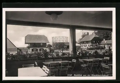 AK Bern, Schweizerische Ausstellung für Frauenarbeit 1928, Ausblick von der Küechliwirtschaft