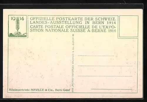 AK Bern, Schweiz. Landes-Ausstellung 1914, Konzert im Mittelfeld