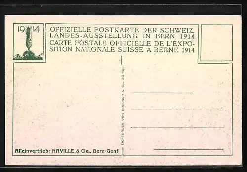 AK Bern, Schweiz. Landes-Ausstellung 1914, Milchwirtschaft