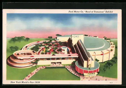 AK New York, World`s Fair 1939, Ford Motor Co. Road of Tomorrow Exhibit