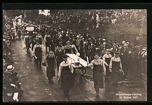 AK St. Gallen, Ausstellungs-Festzug 1927