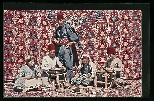 AK München, Ausstellung 1910, Muhamedanische Handwerker bei der Arbeit