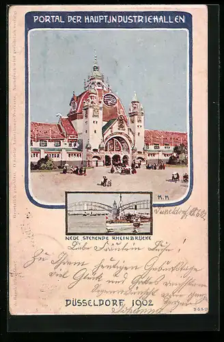 AK Düsseldorf, Ausstellung 1902, Portal der Hauptindustriehallen