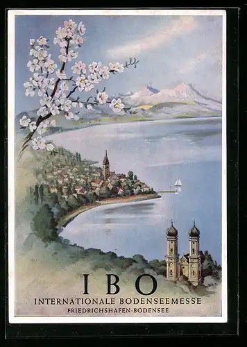 Künstler-AK Friedrichshafen /Bodensee, Internationale Bodenseemesse IBO 1951