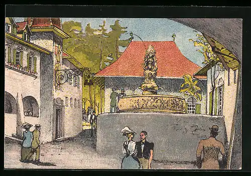 Künstler-AK Bern, Schweizer Landes-Ausstellung 1914