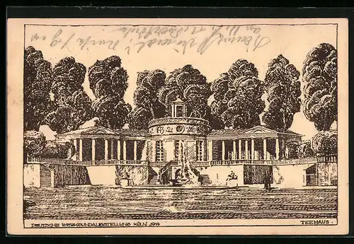 AK Köln, Deutschen Werkbund Ausstellung 1914, Teehaus