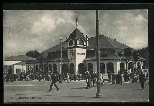 AK Bern, Schweizer Landesausstellung 1914, Restaurant Cerevisia