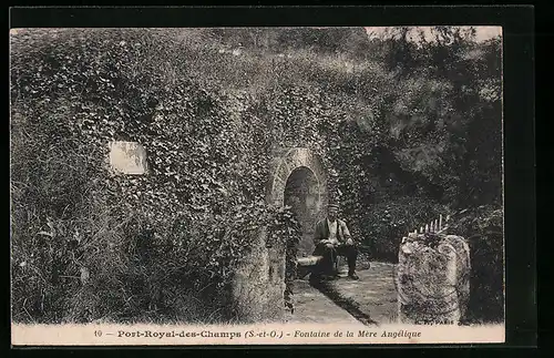 AK Port-Royal-des-Champs, Fontaine de la Mère Angélique