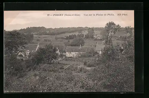 AK Poigny, Vue sur la Plaine de Philis