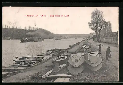 AK Mantes-la-Jolie, Vue prise en Aval