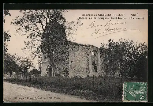 AK Méré, Ruines de la Chapelle Saint-Laurent