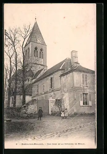 AK Mareil-sur-Mauldre, Vue prise de la Traverse de Maule