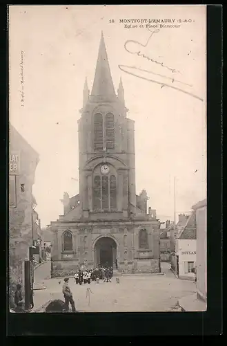 AK Montfort-L`Amaury, Eglise et Place Biancour