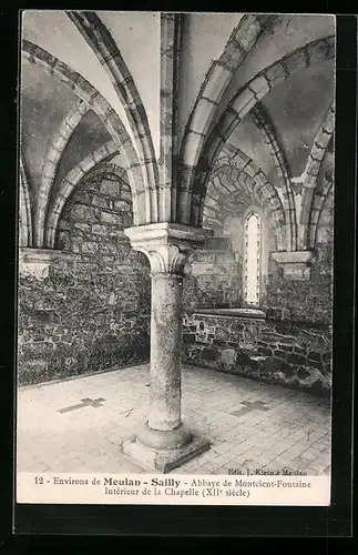 AK Meulan-Sailly, Abbaye de Montcient-Fontaine, Intérieur de la Chapelle