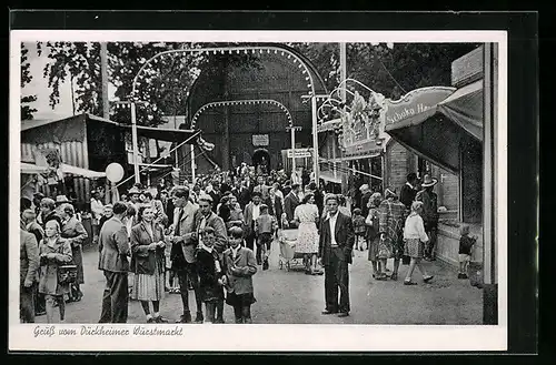 AK Bad Dürkheim, Wurstmarkt mit Besuchern, Volksfest