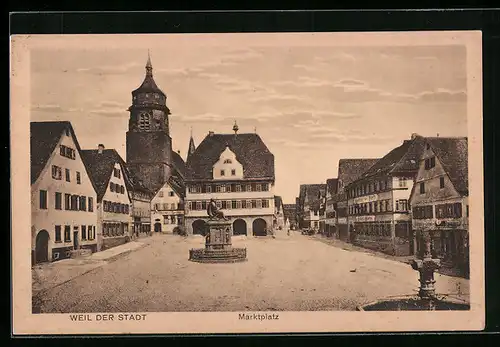 AK Weil der Stadt, Gasthaus Sonne am Marktplatz