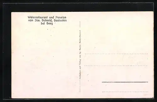 AK Seeleuten /Seeg, Pension und Weinrestaurant von Jos. Schmid