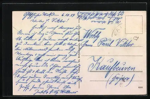 AK Wallgau, Gasthof zur Post und Postagentur