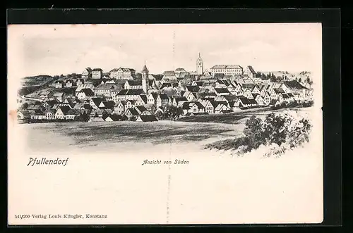Künstler-AK Eugen Felle: Pfullendorf, Ansicht von Süden