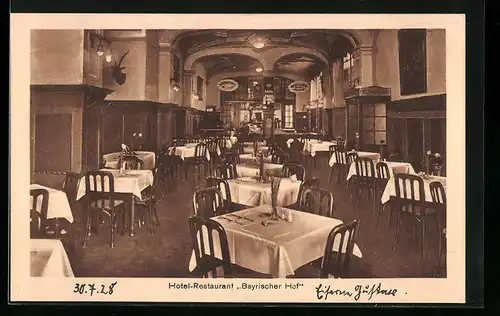 AK Köln, Hotel-Restaurant Bayrischer Hof, Innenansicht, An der Rechtschule 6