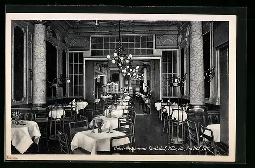 AK Köln, Innenansicht des Restaurant Tucher am Dom im Hotel Reichshof, Am Hof 18