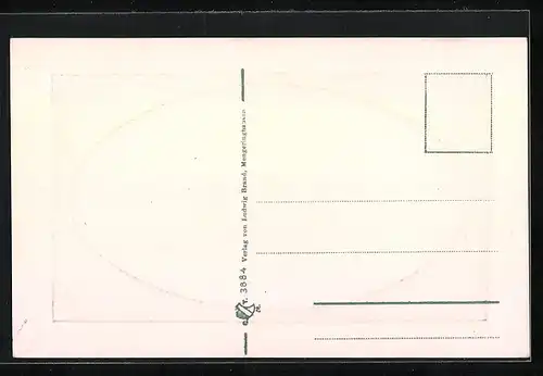Präge-AK Mengeringhausen, Teilansicht, Passepartout