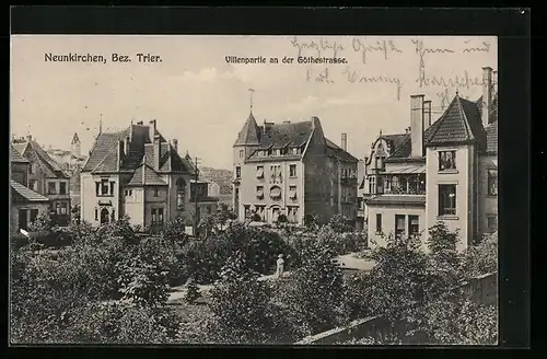 AK Neunkirchen /Bez. Trier, Villenpartie an der Göthestrasse