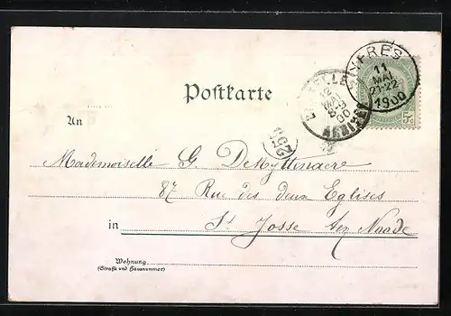 Lithographie Königswinter, Ruine Drachenfels, Restauration