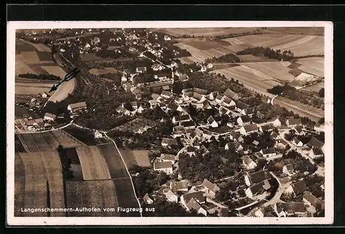 AK Langenschemmern-Aufhofen, Fliegeraufnahme des Ortes