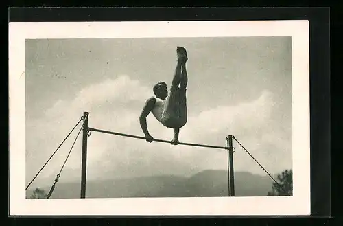 AK Luzern, Eidg. Turnfest 1928, Turner am Reck