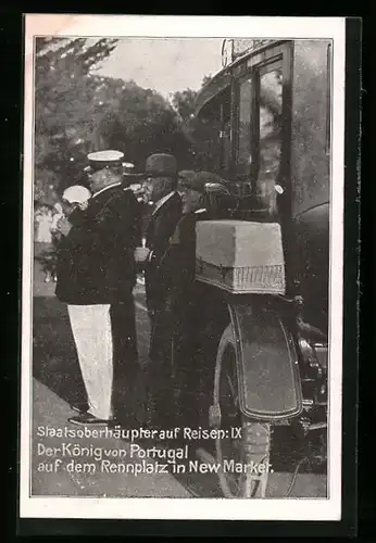 AK König von Portugal auf dem Rennplatz in New Market